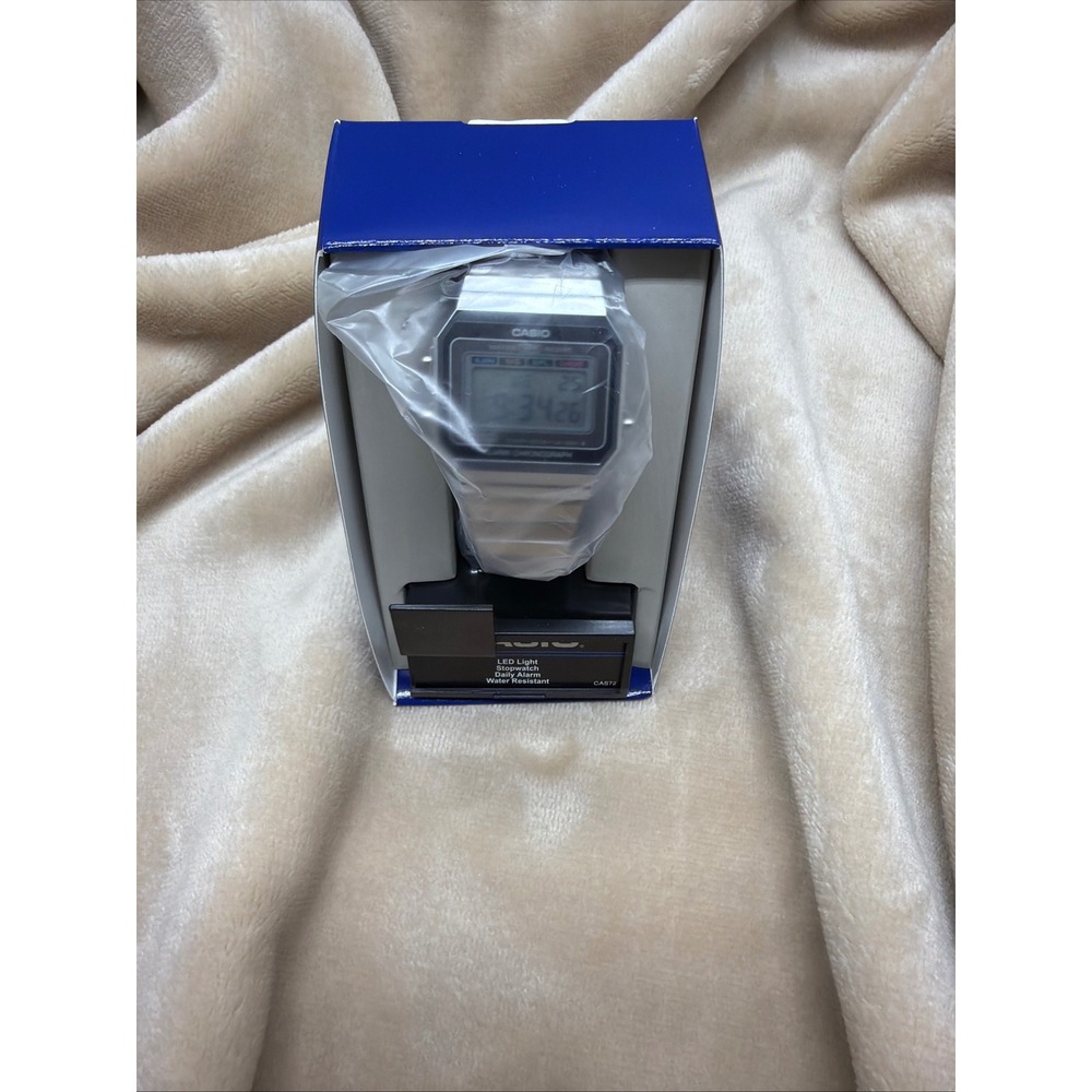 Casio A700W Watch Mens Silver Digital Stainless Steel Retro Slim A700W-1ACF